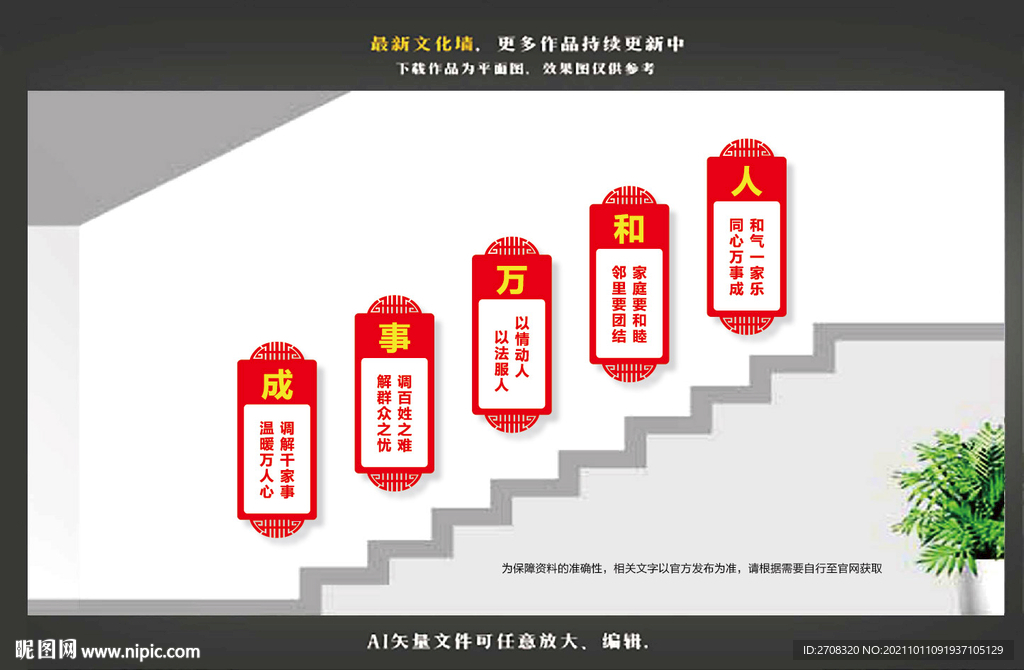 人民调解楼梯文化墙