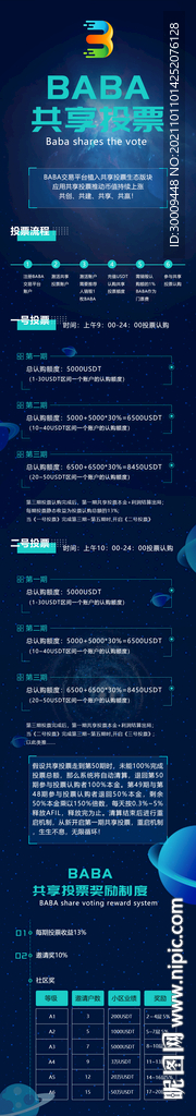 区块链蓝色科技宣传公众号长图