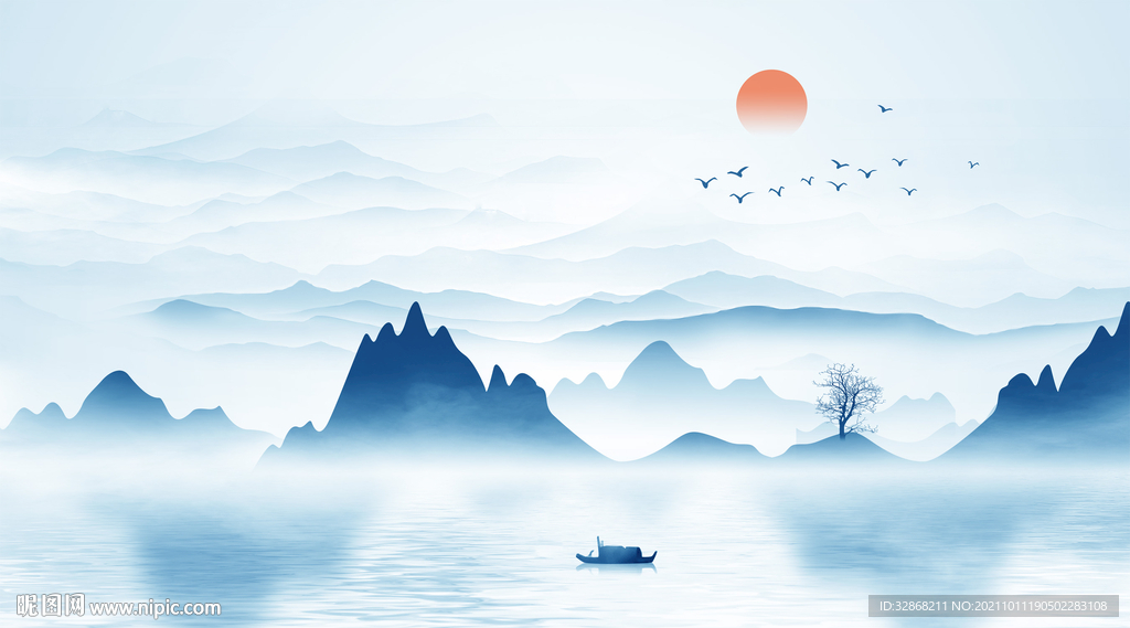 水墨山水画