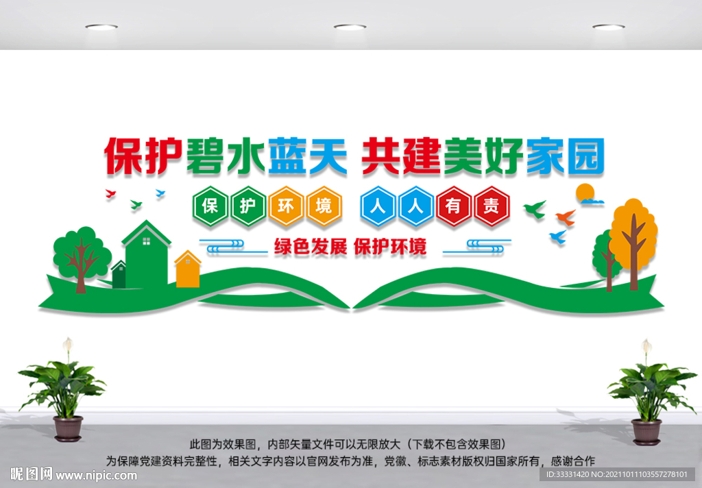 保护环境文化墙