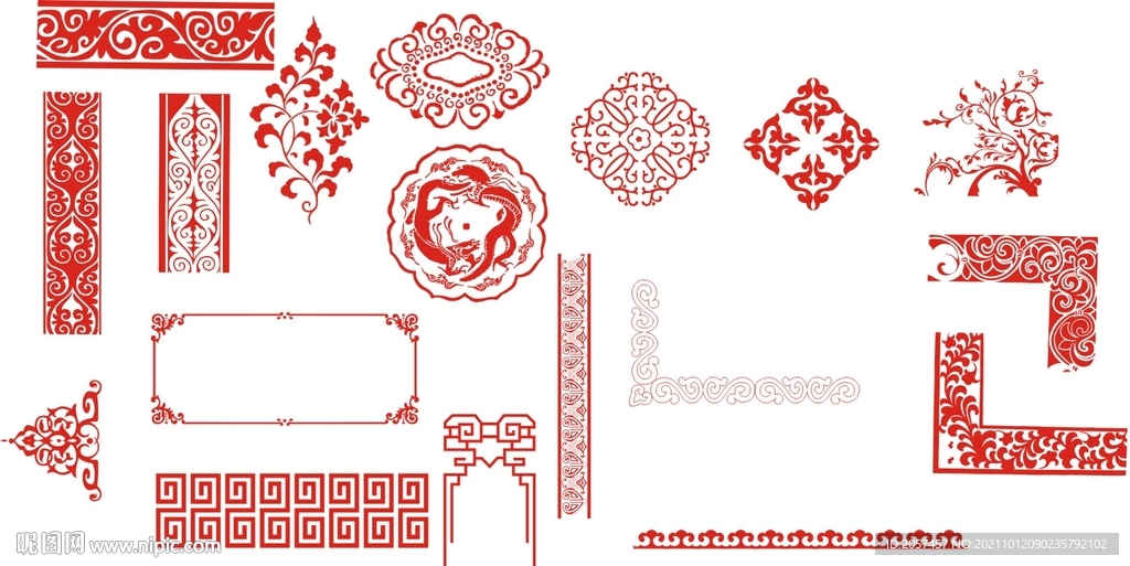 花纹 边框传统底纹图案