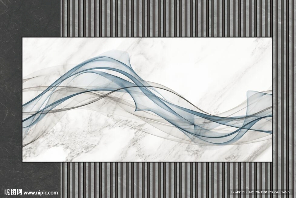 木栅组合爵士白背景墙