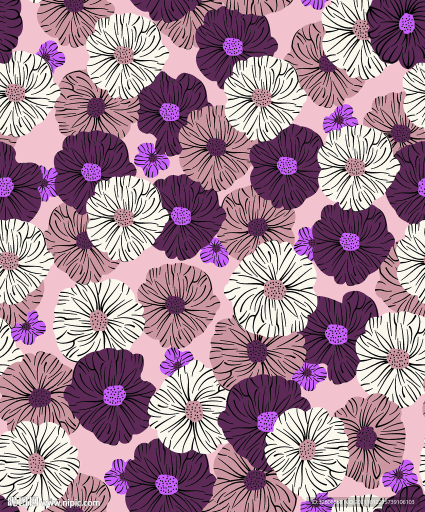 手绘  小碎花 大牌