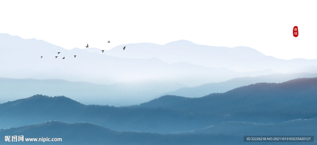 水墨山 