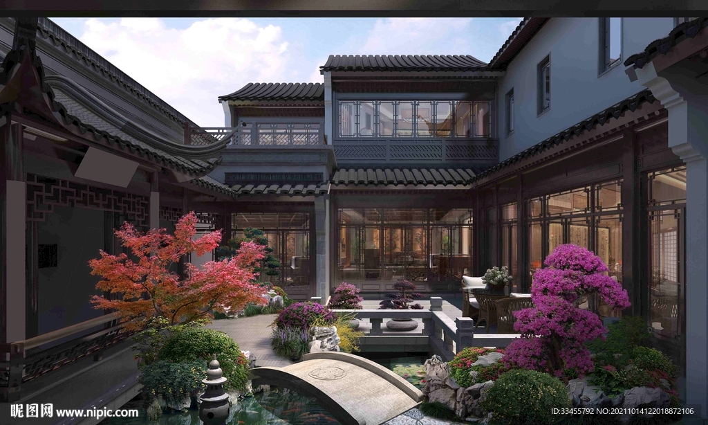 中式古建园林景观