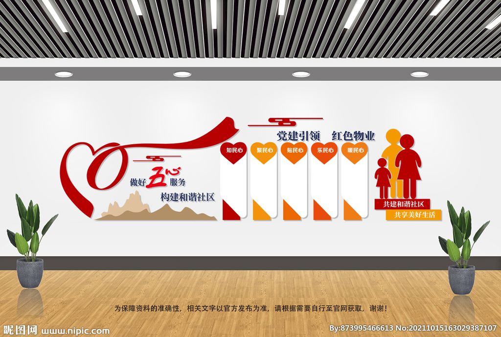 五心服务文化墙