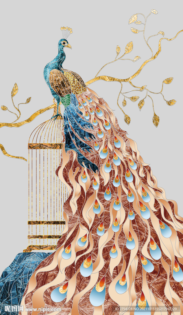 装饰画 孔雀