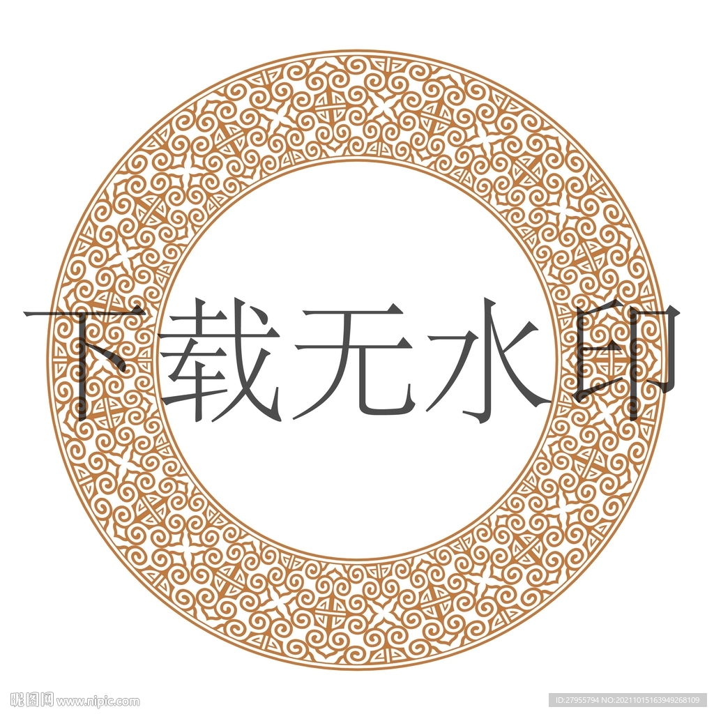 传统圆框矢量