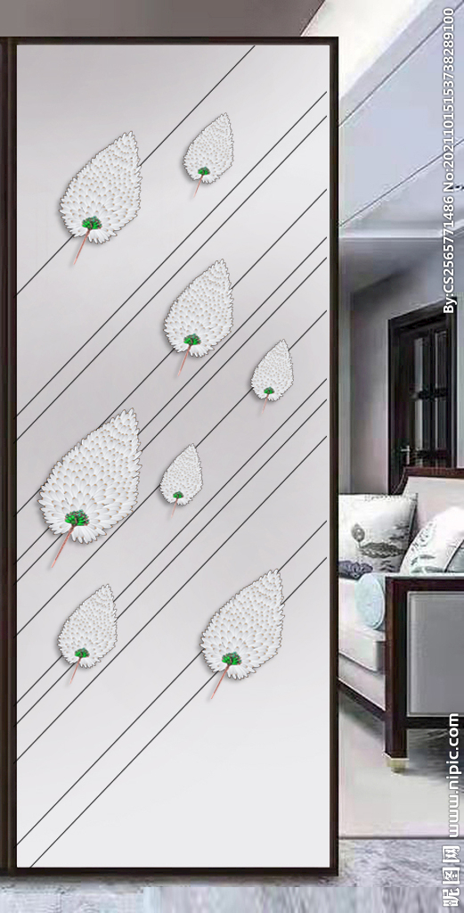 高清分层透明底玄关打印图