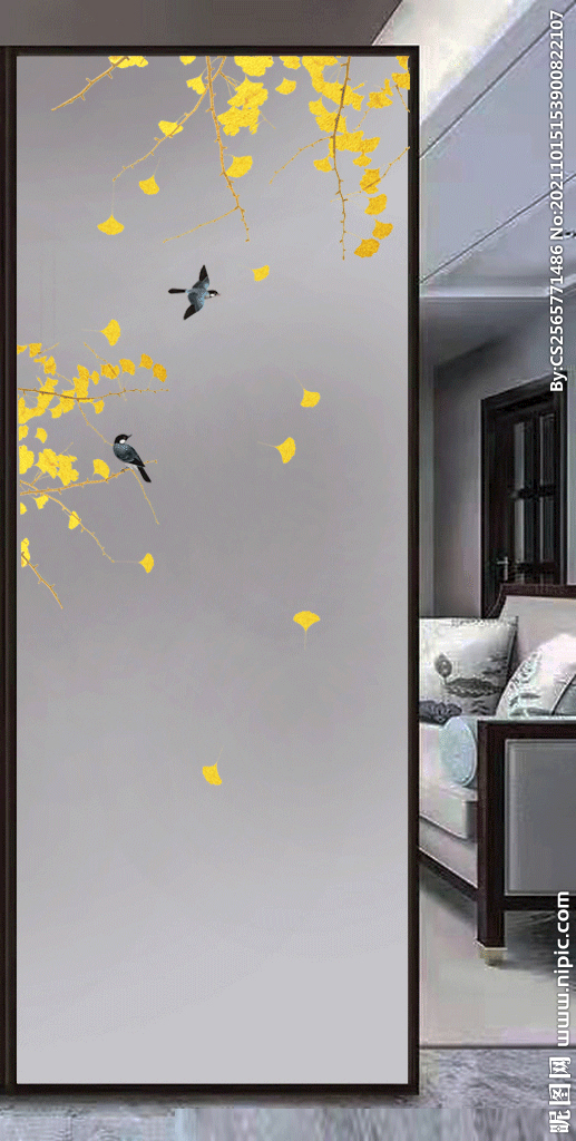 高清分层透明底玄关打印图