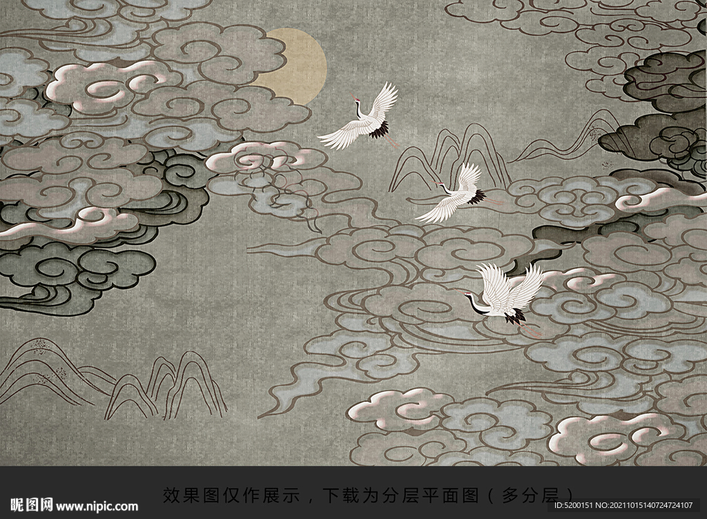  传统云纹背景 