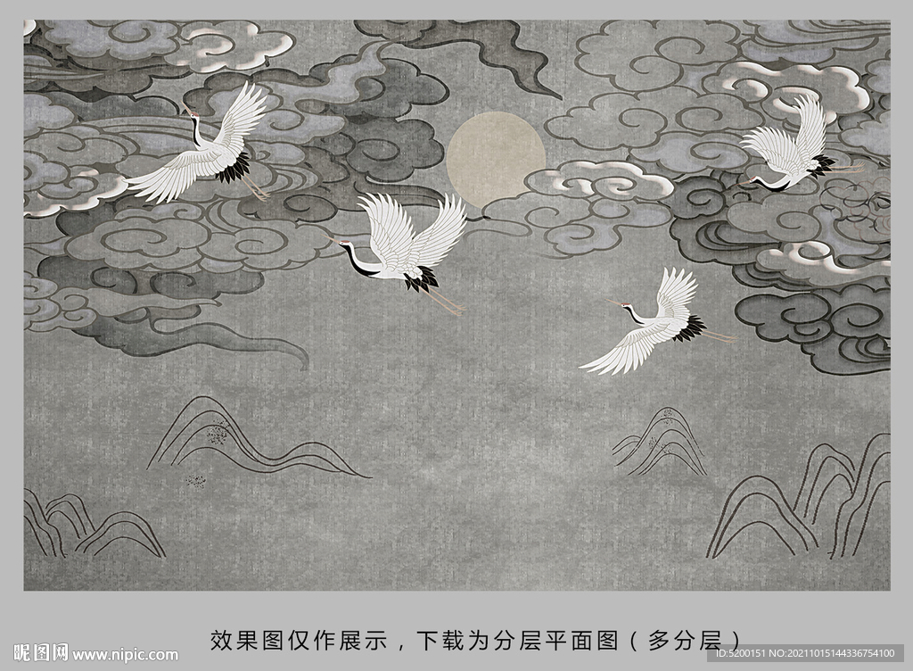  传统云纹背景 