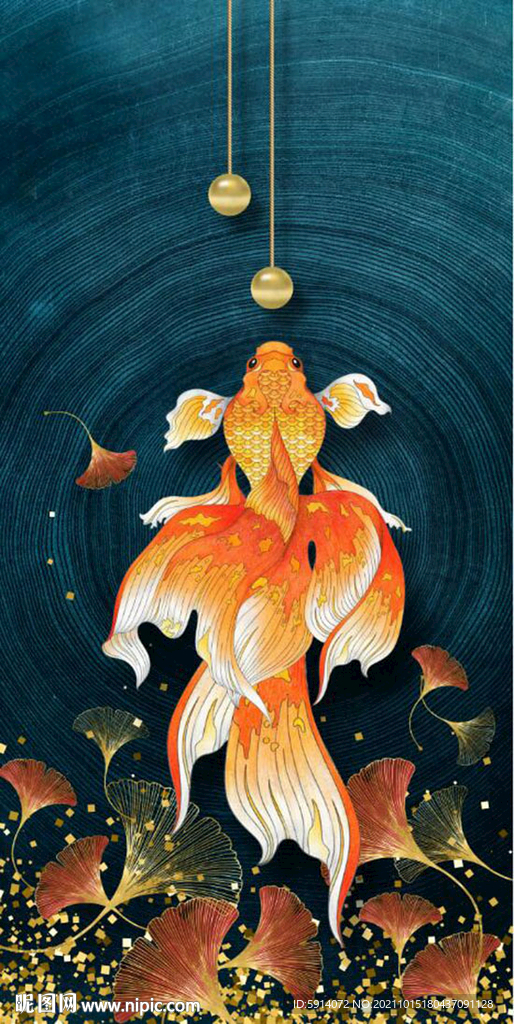 装饰画 金鱼