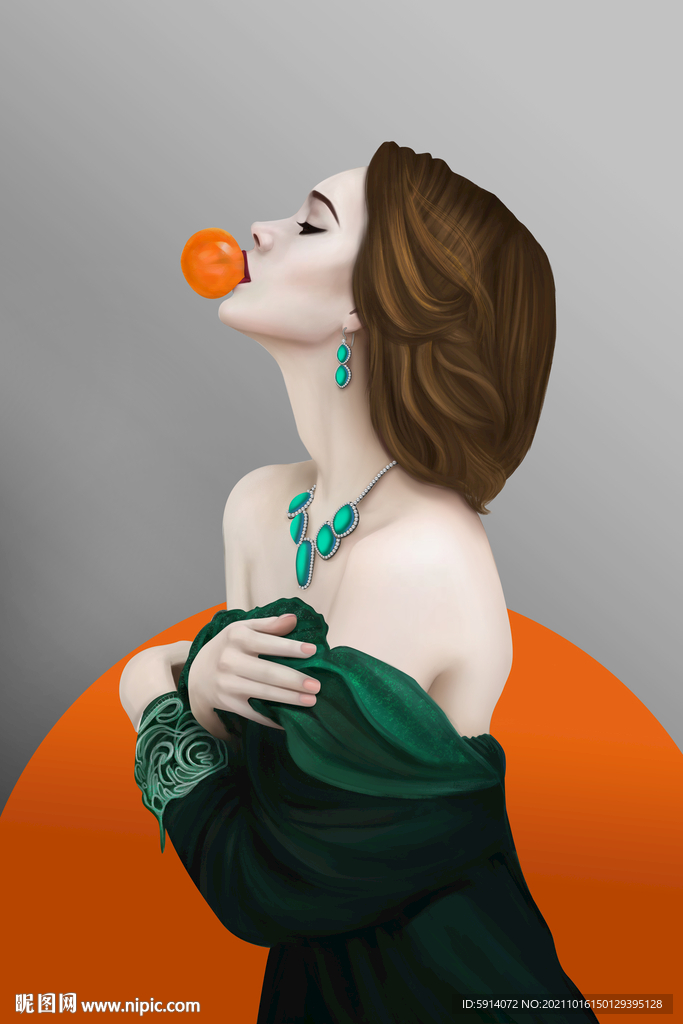 装饰画 美女
