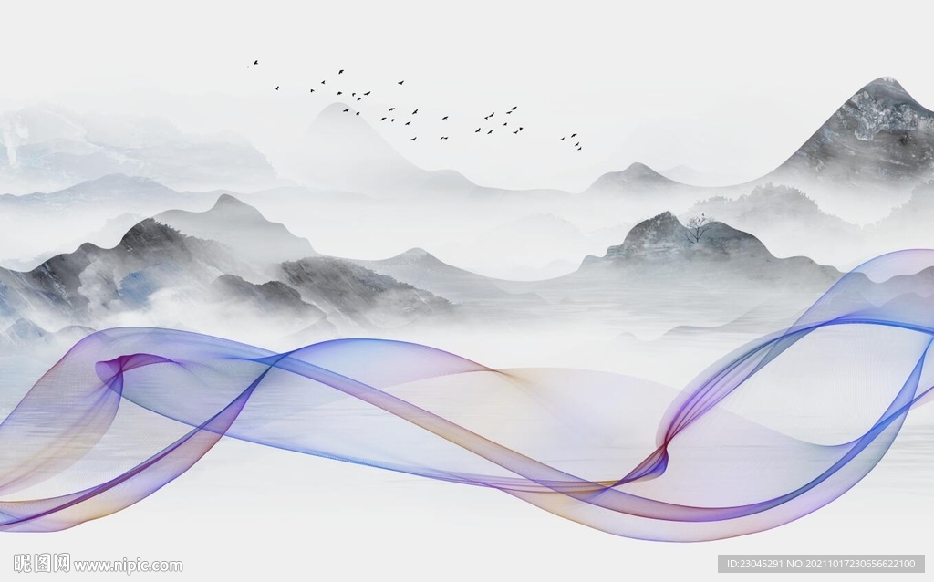 新中式电视背景墙