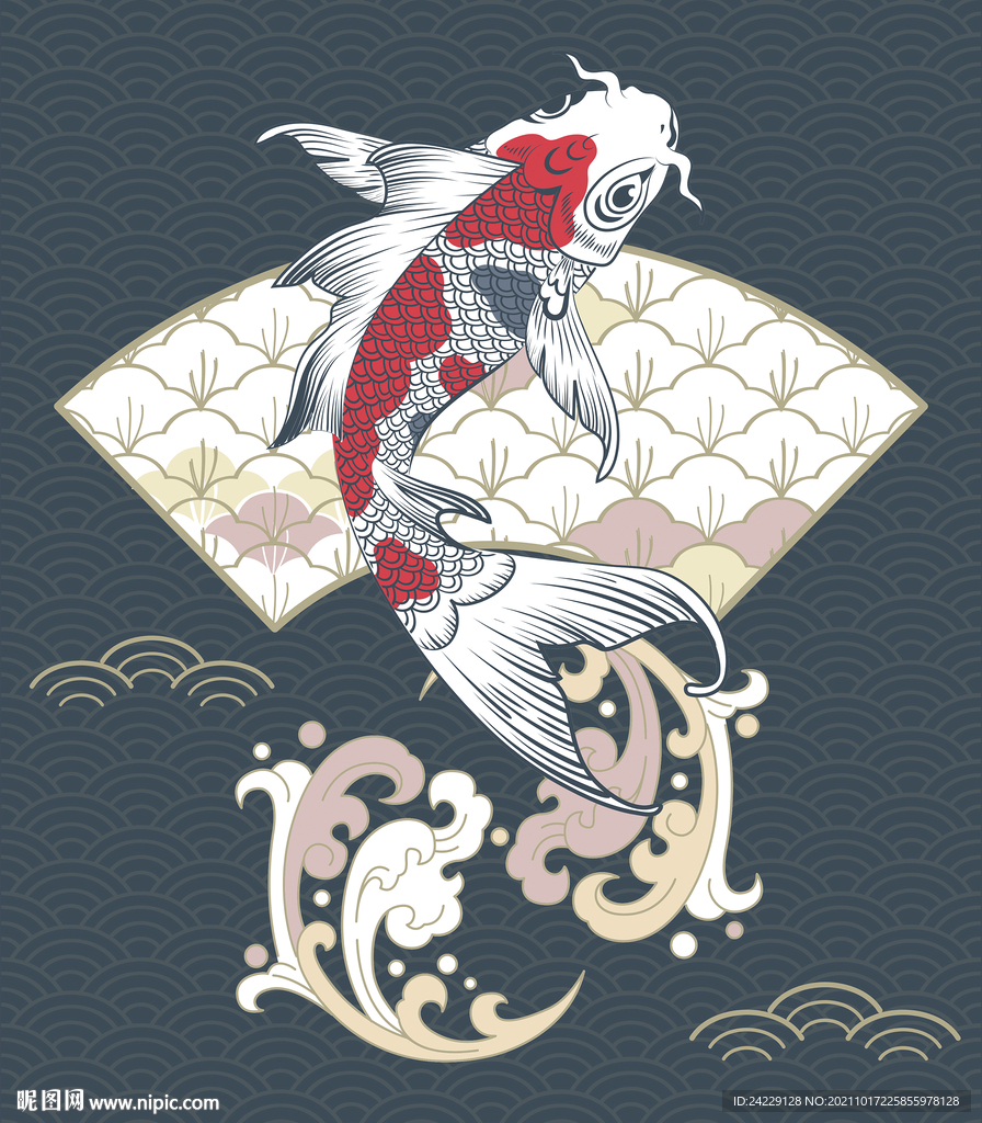 鲢鱼 国潮风装饰画