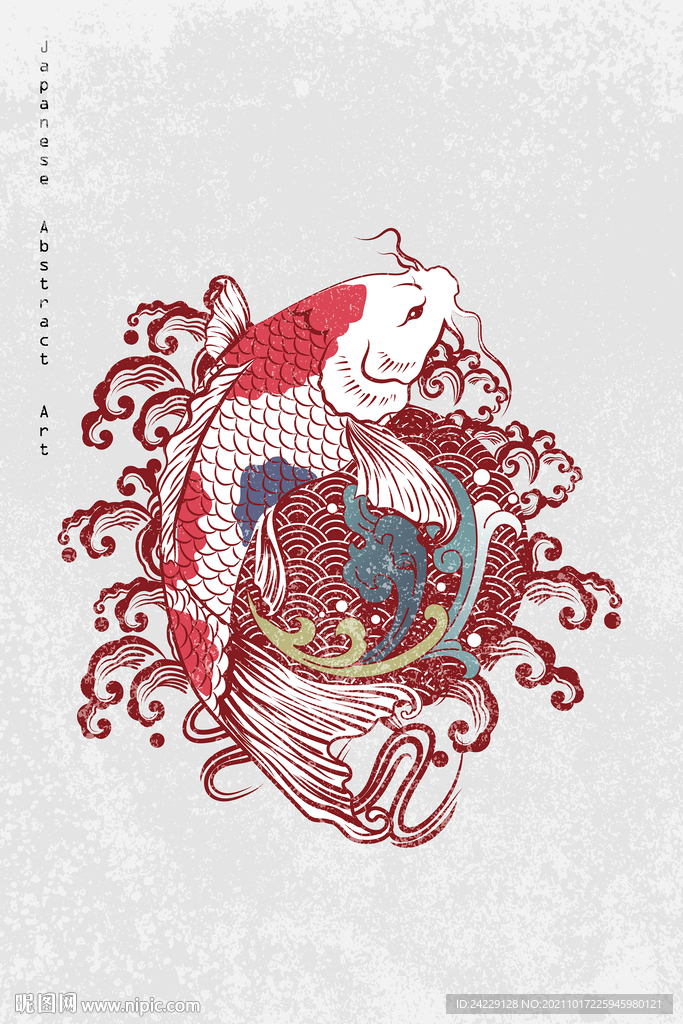 鲢鱼 国潮风装饰画