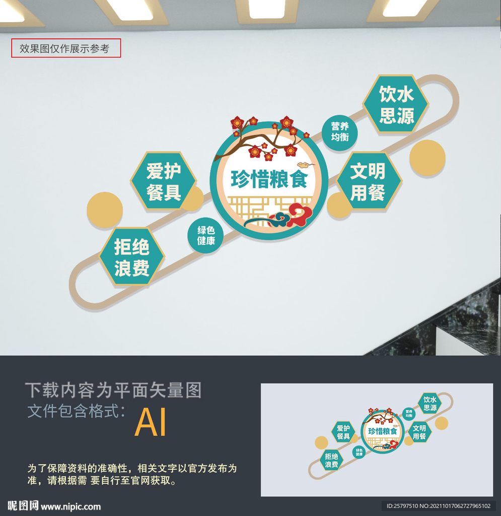 食堂文化楼梯文化墙
