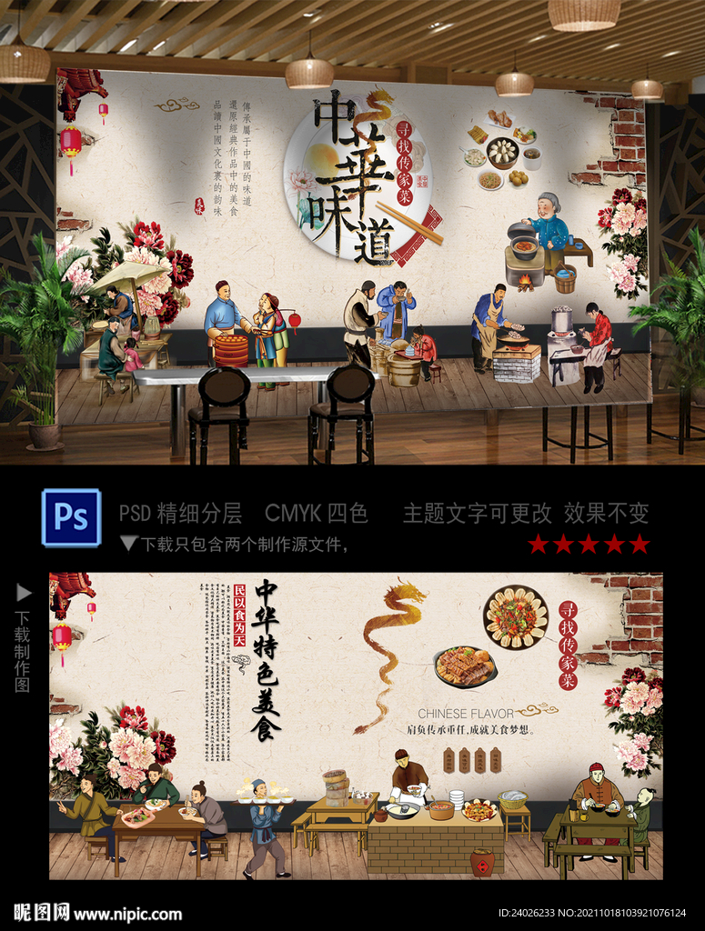 美食展板