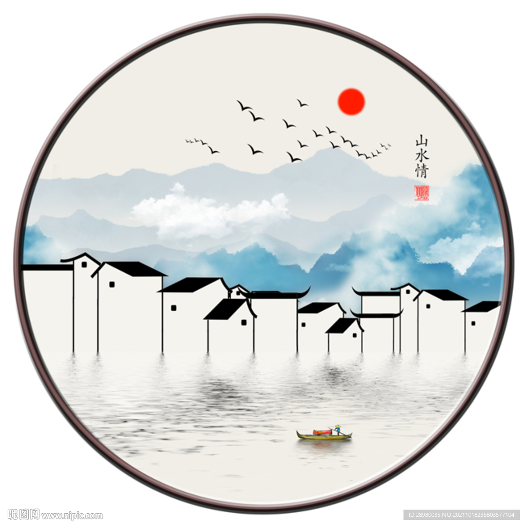 徽派山水装饰画