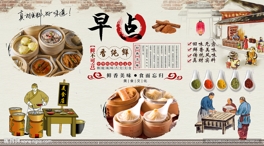 早点背景墙