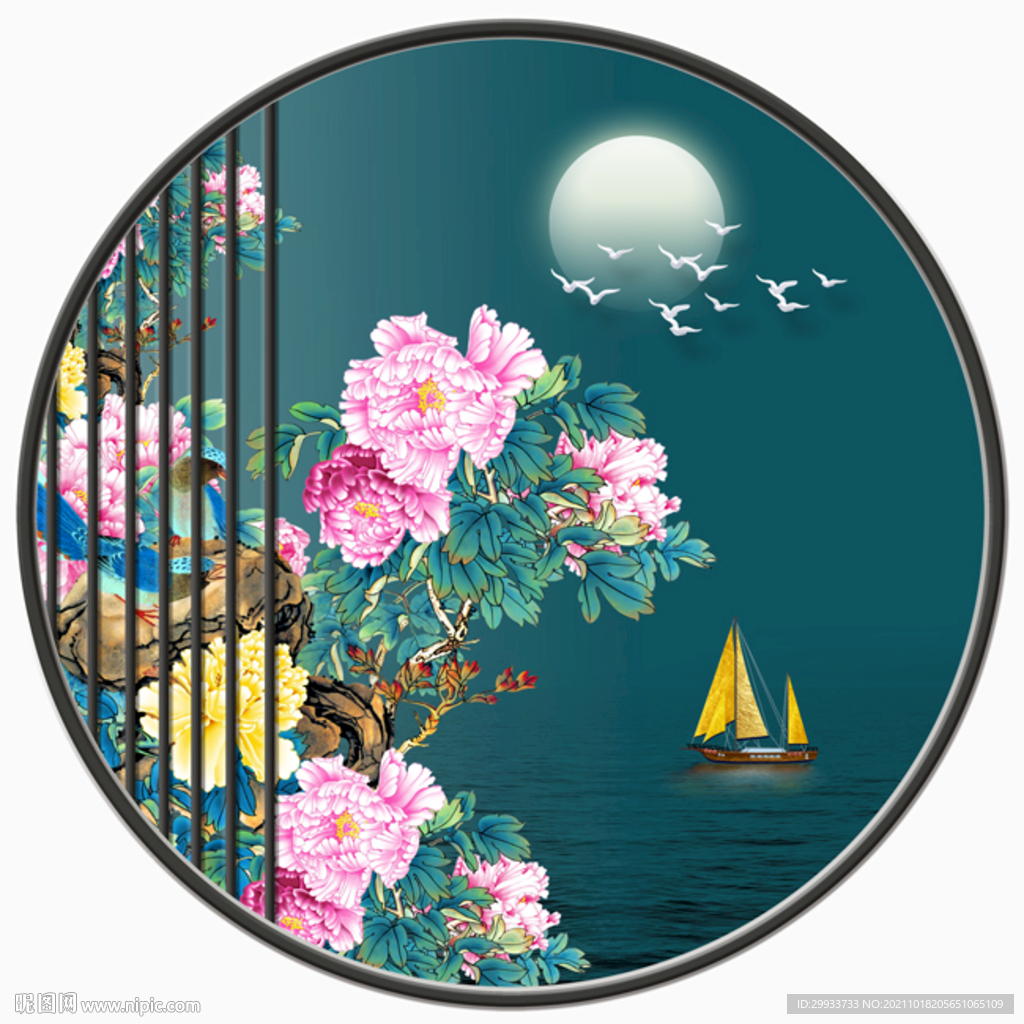 花开富贵装饰画