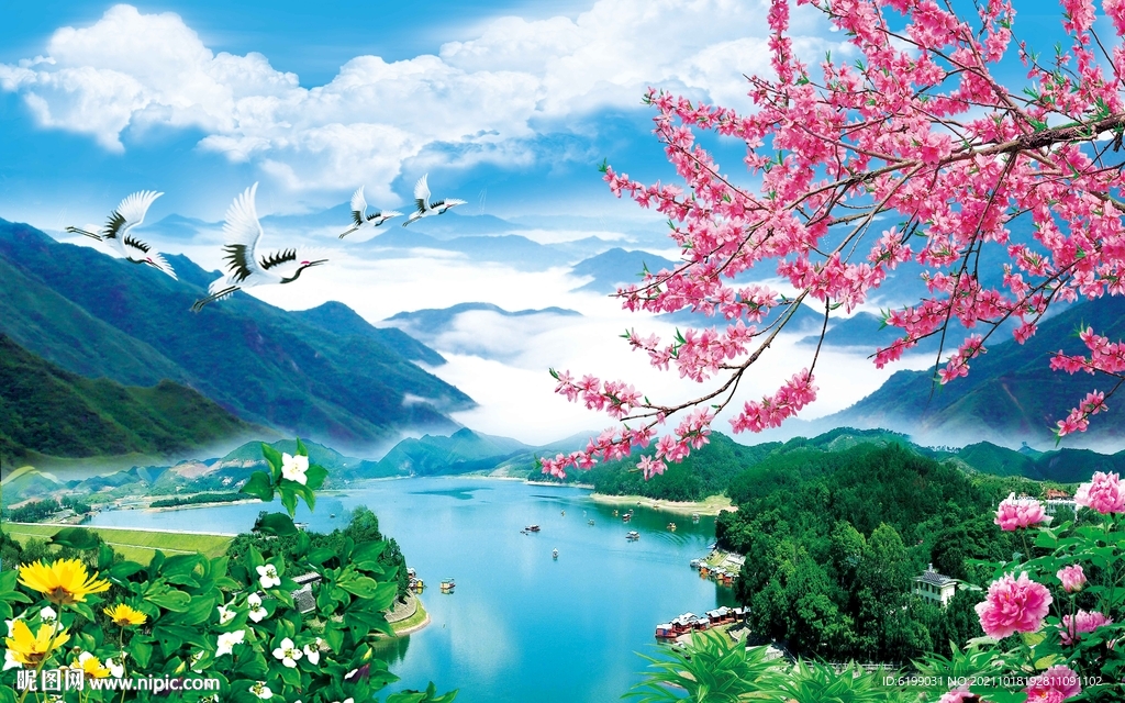  山水风景画 