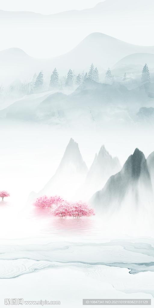 高端中式玄关图 TIF分层画