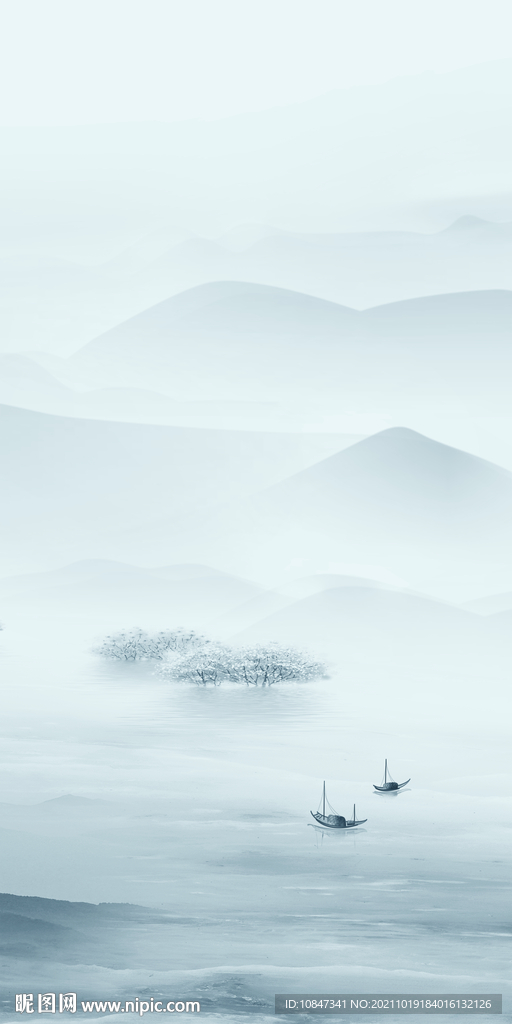 意境中式玄关图 TIF分层画