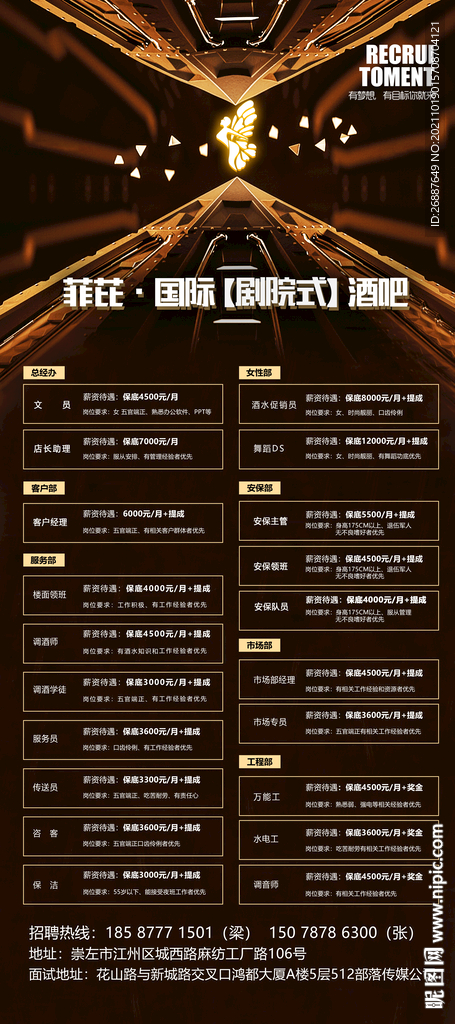 酒吧招聘