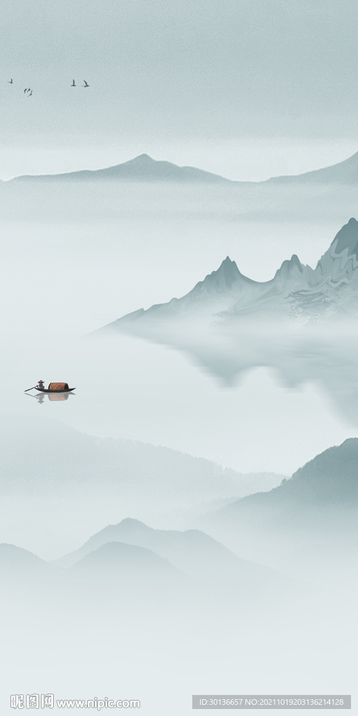 高清 现代山水玄关 TIF分层