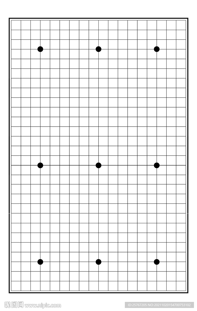 棋盘简约形状五子棋图形