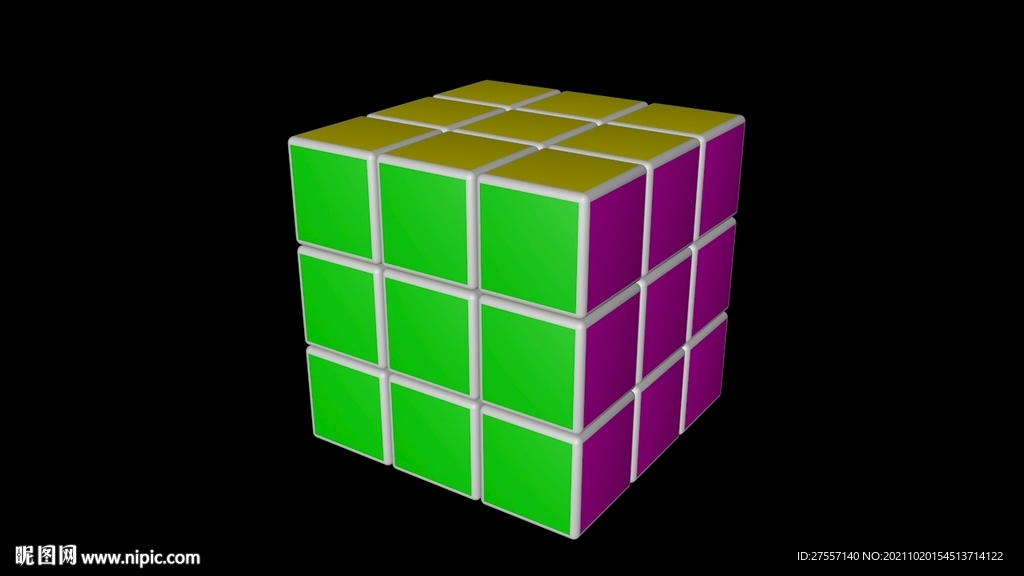 C4D动画魔方模型