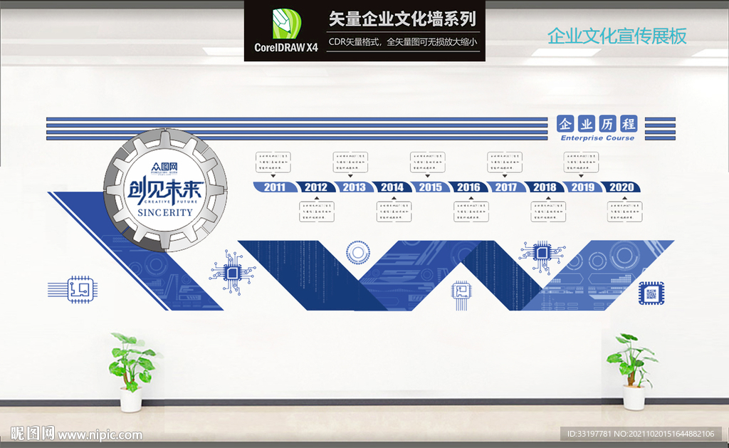 企业发展文化墙