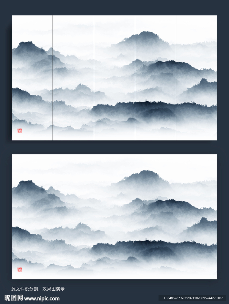 新中式山水装饰画