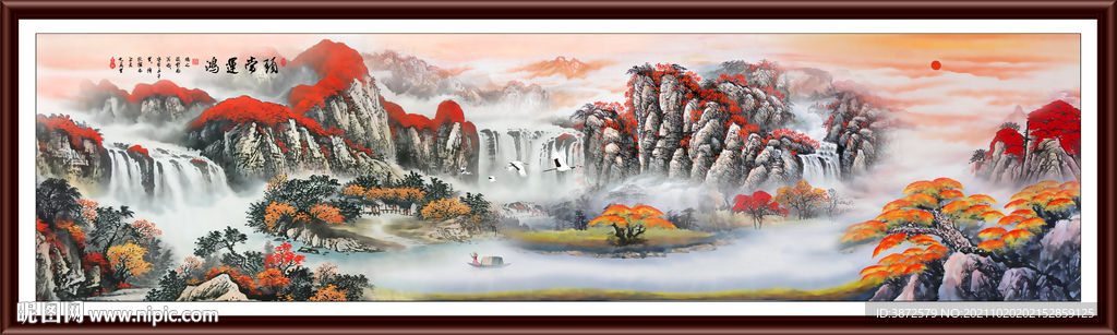鸿运当头国画