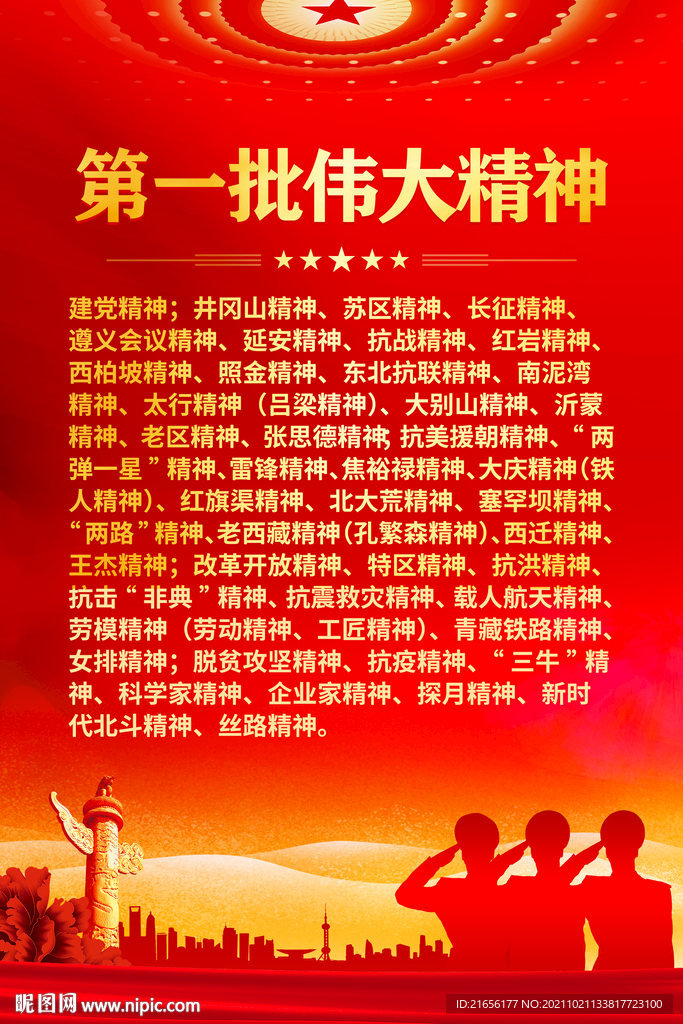 中国精神谱系第一批伟大精神