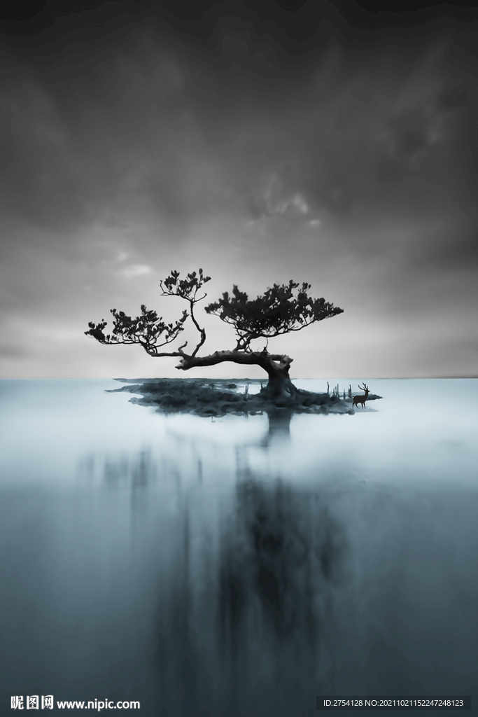 装饰画 晶瓷画 树