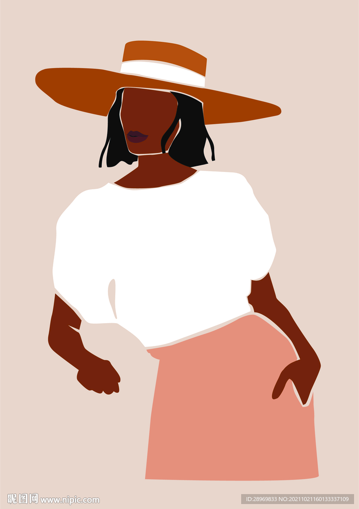 摩登女孩插画