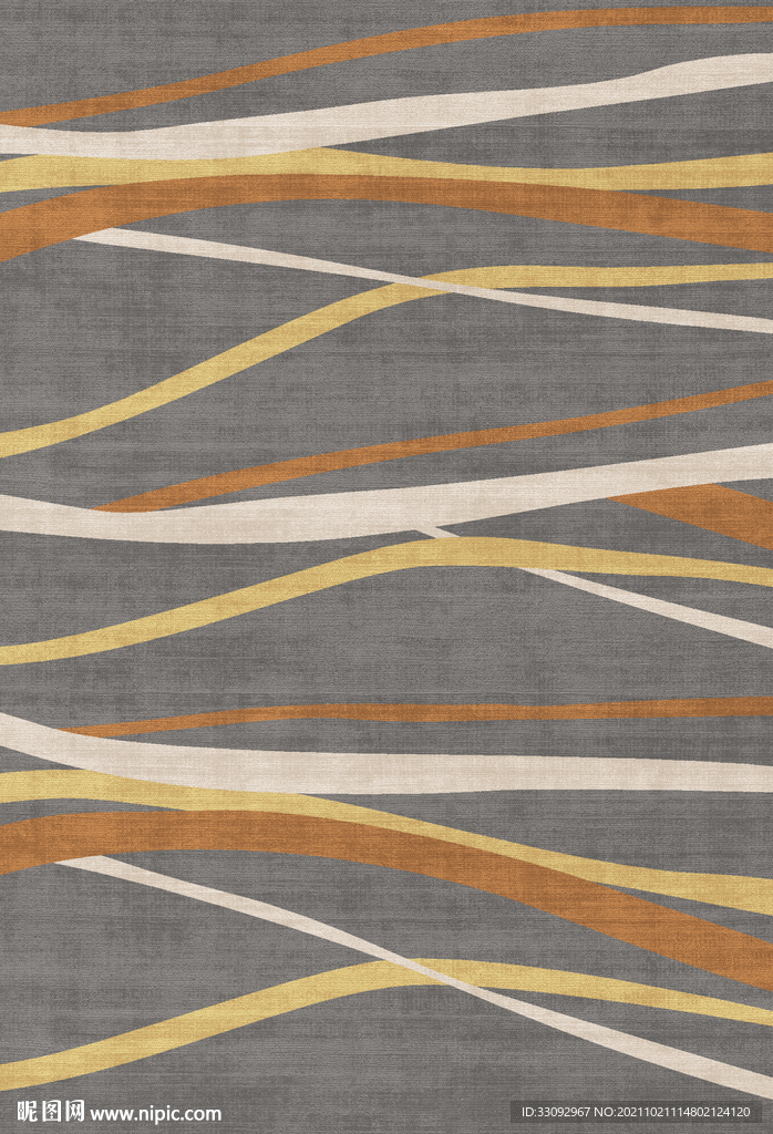 简约几何线条地毯地垫图案设计