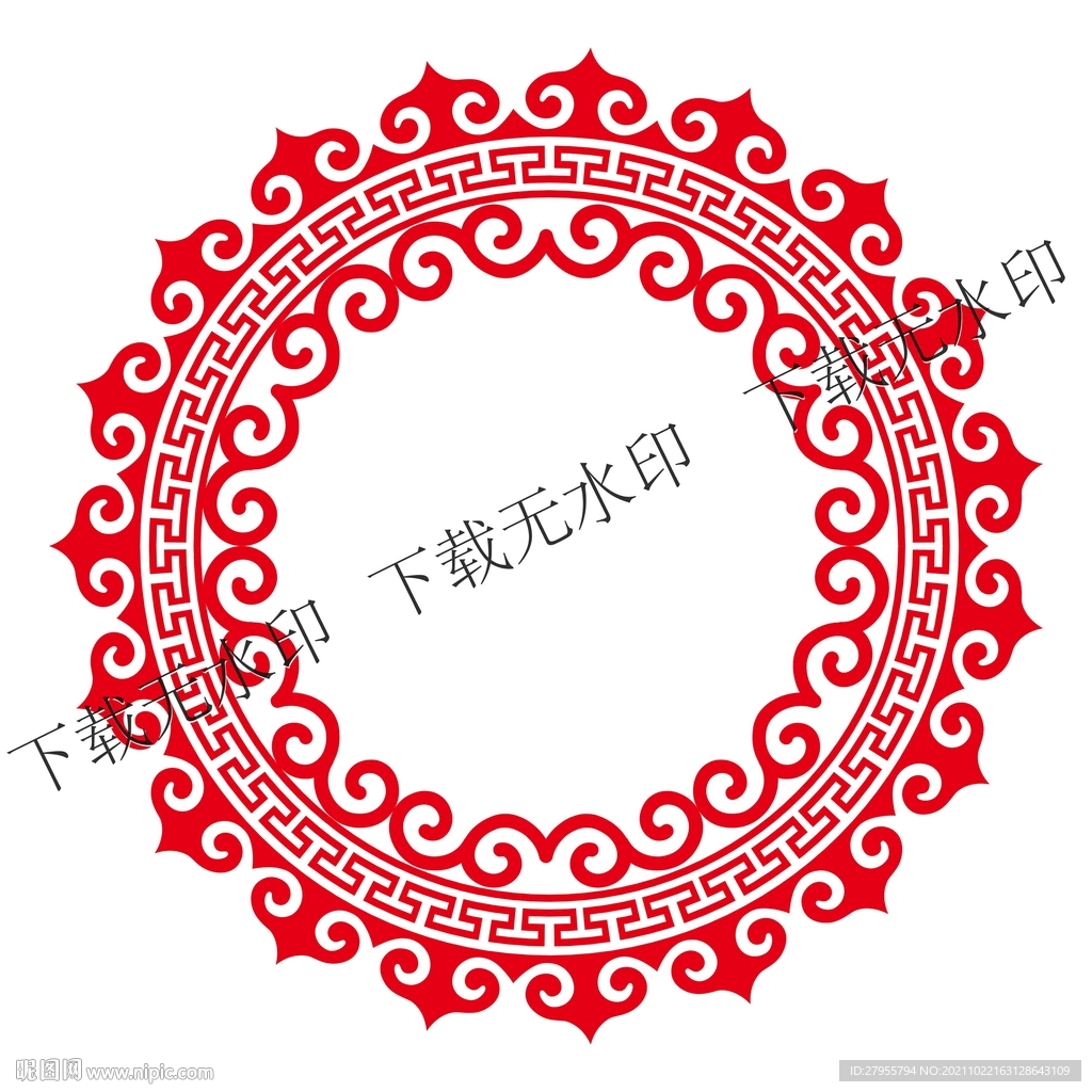 民族背景矢量边框