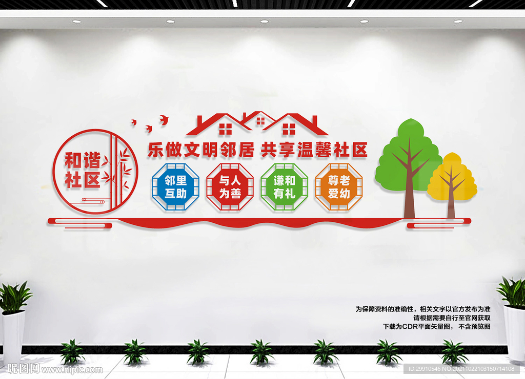 和谐社区文化墙
