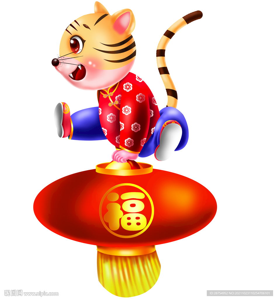 手绘虎