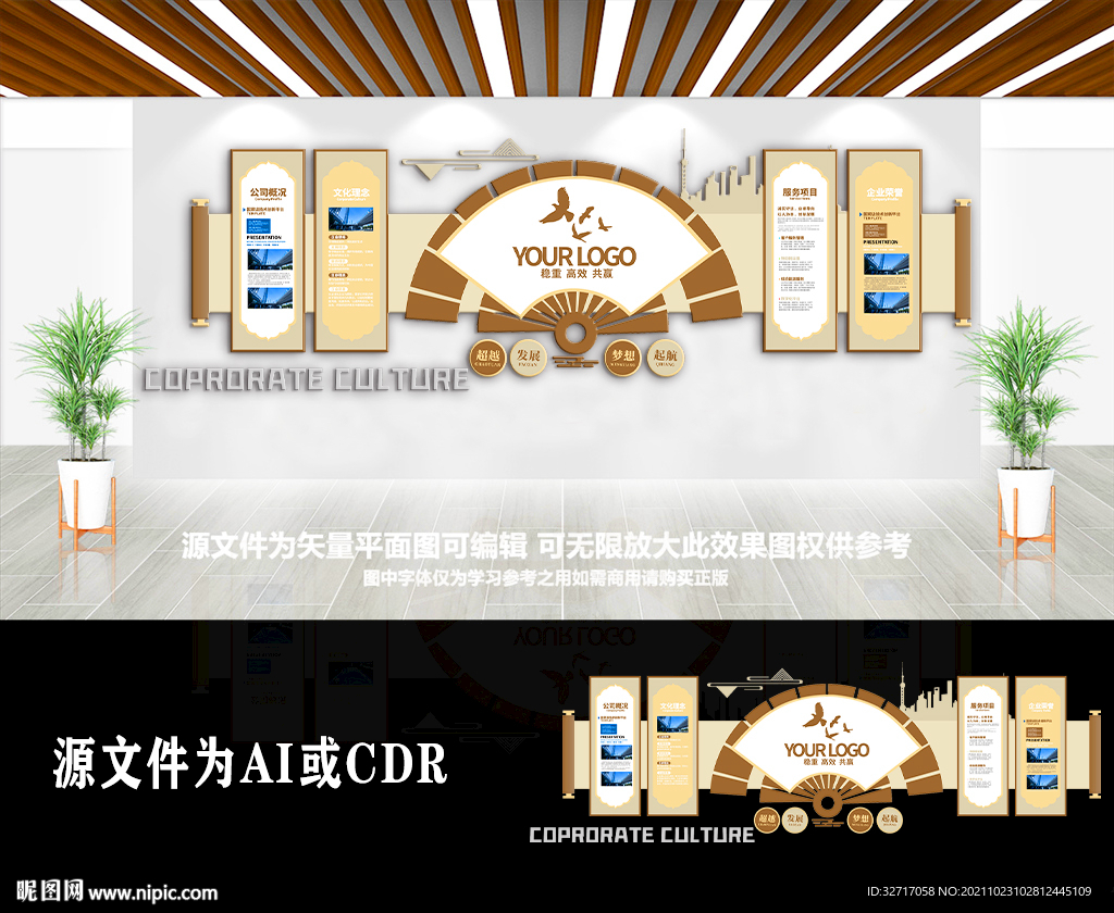 创意高端企业发展历程文化墙