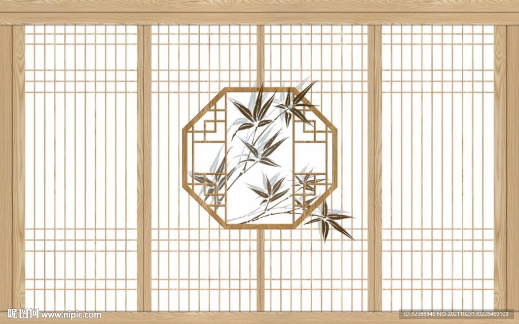 日式移门榻榻米背景墙图片