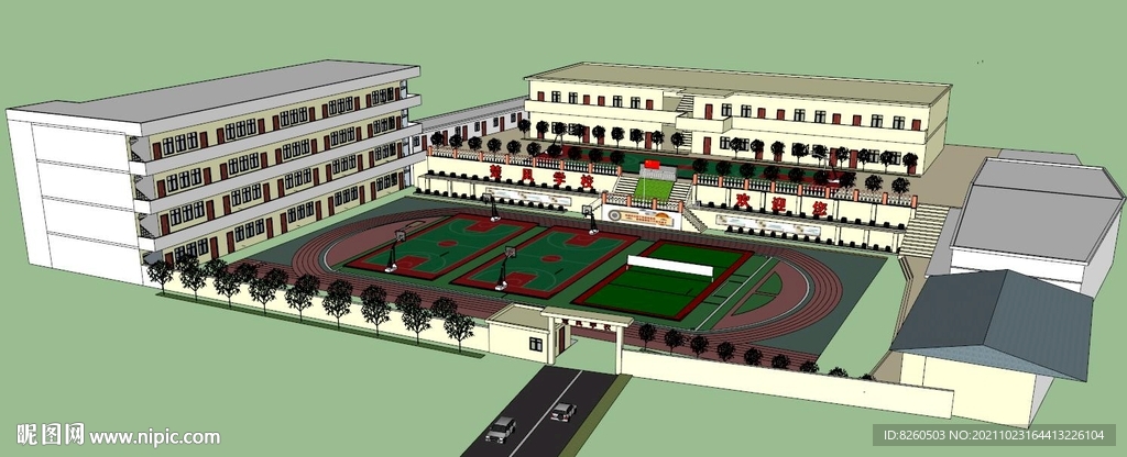 学校鸟瞰图