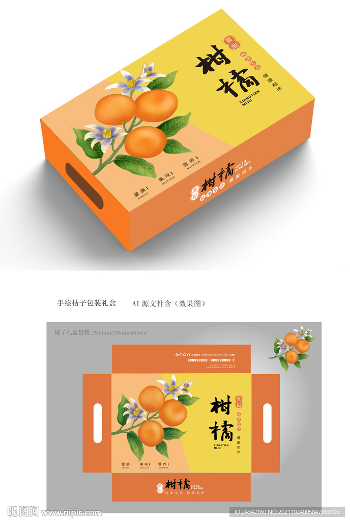 橙子包装礼盒