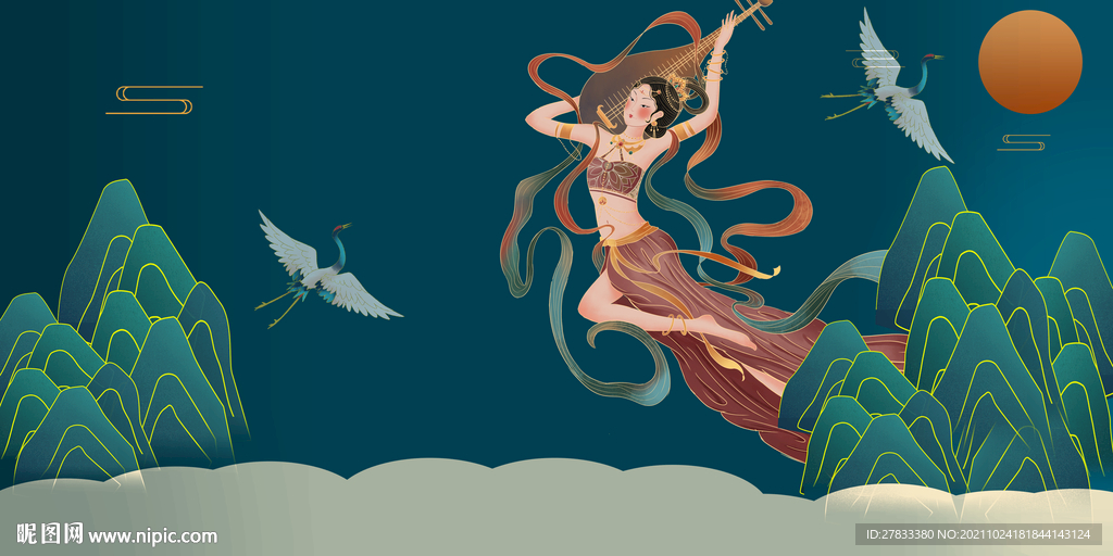 国潮风飞天仙女