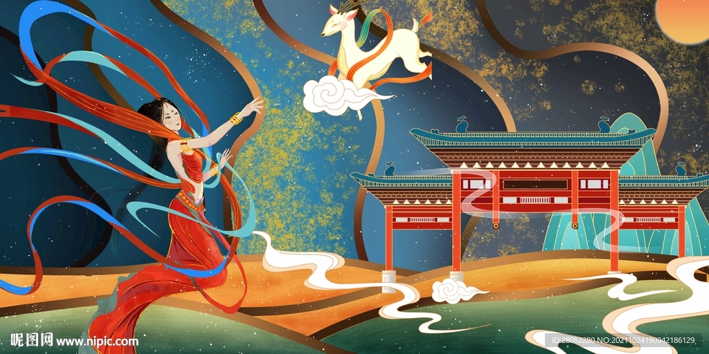敦煌飞天仙女
