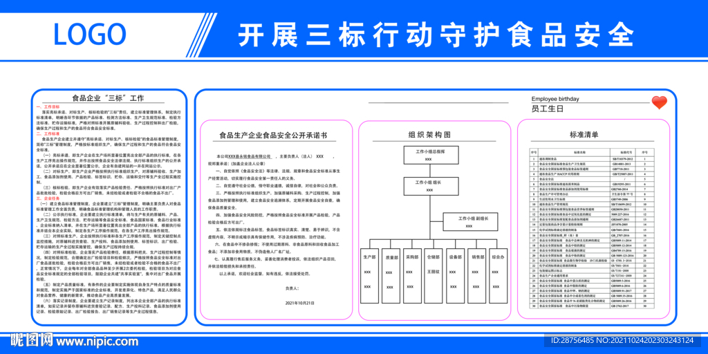 企业三标公示板